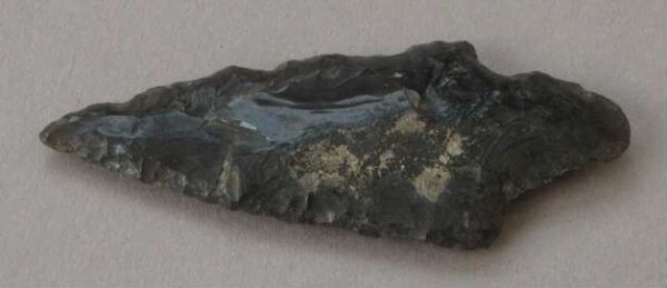 Arrowhead made from obsidian