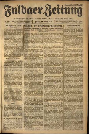 Ausgabe vom Freitag, den 14. August 1925.