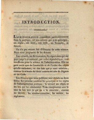 Élémens de l'administration pratique