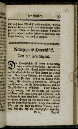 Neunzehntes Hauptstück. Von der Gerechtigkeit.