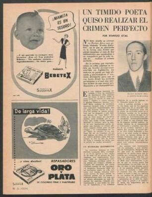 Un tímido poeta quiso realizar el crimen perfecto