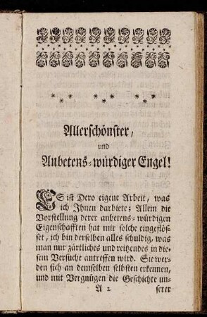 Allerschönster, und Anbetens-würdiger Engel!
