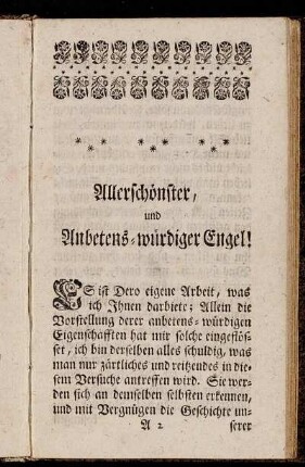 Allerschönster, und Anbetens-würdiger Engel!