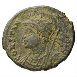 Münze, Follis, Aes 3, 333 - 335 n. Chr.