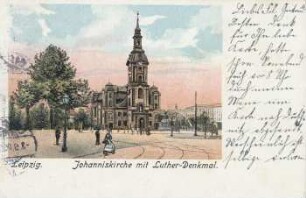 Leipzig: Johanniskirche mit Luther-Denkmal