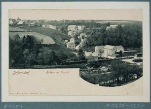 Blick über den Rabenauer Grund mit Eisenbahn auf Seifersdorf