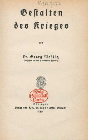 Gestalten des Krieges