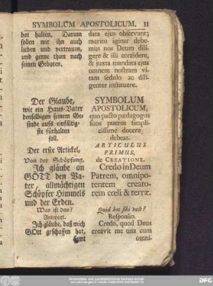 Der Glaube, wie ein Haus-Vater denselbigen seinem Gesinde aufs einfältigste fürhalten soll.