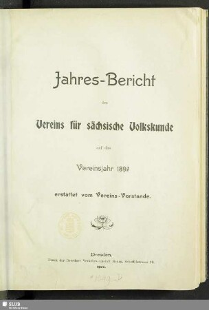 [2].1899(1900): Jahresbericht