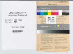 Entnazifizierung Josef Reuvers , geb. 06.05.1913 (Vers.Angest.)