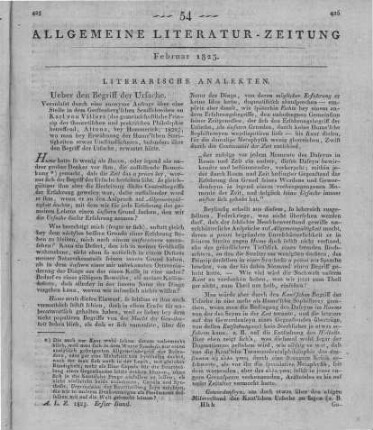Literarische Analekten