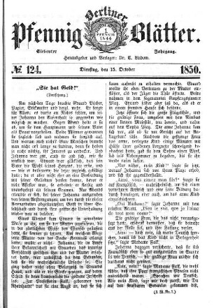 No. 124, Dienstag, den 15. Oktober