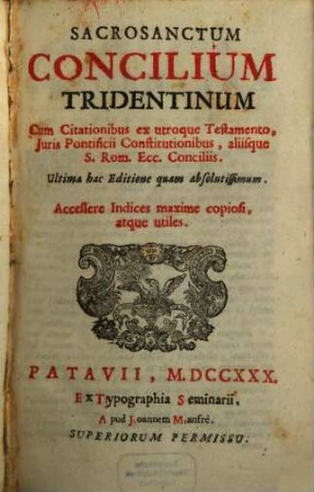 Concilium Sacrosanctum Tridentinum