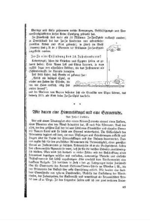 Wir bauen eine Himmelskugel und eine Sonnenuhr