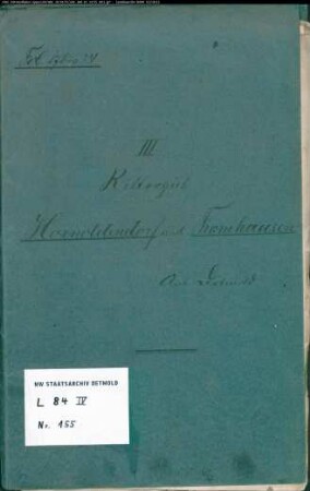 Verkauf der Rittergüter Hornoldendorf und Fromhausen