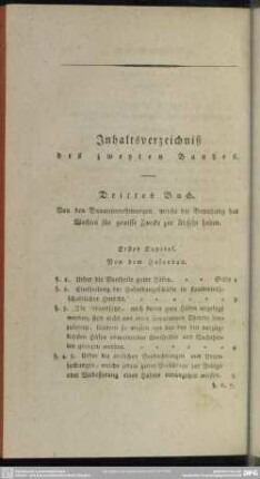 Inhaltsverzeichniß des Zweyten Bandes