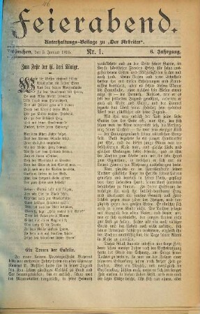 Feierabend. 1895 = Jg. 6