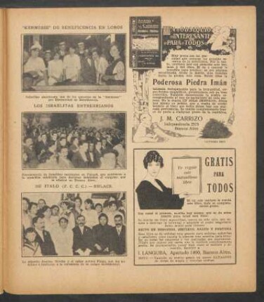 "Kermesse" de Beneficencia en Lobos. Los Israelitas entrerianos. De Italo (F.C.C.C). Enlace - [Fotografías]