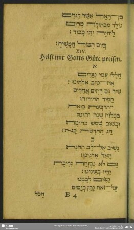 XIV. Helft mir Gotts Güte preisen