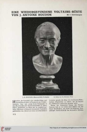 4: Eine wiedergefundene Voltaire-Büste von J. Antoine Houdon