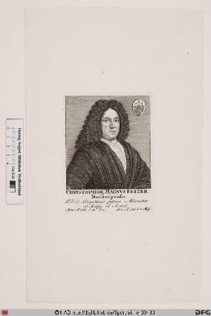 Bildnis Christoph Magnus Fetzer