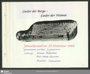 Jahreskonzert des Bergsteigerchores mit dem Jugendchor und der Instrumentalgruppe