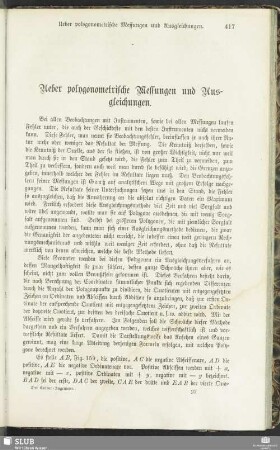 Ueber polygonometrische Messungen und Ausgleichungen