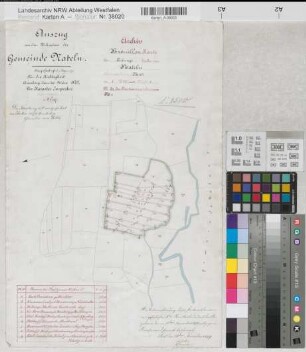 Nateln (Welver), Teilung Nateln, Brouillonkarte