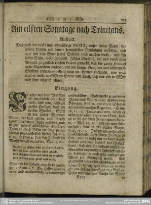 Am eilften Sonntage nach Trinitatis