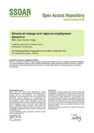 Structural change and regional employment dynamics