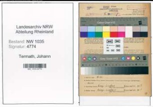 Entnazifizierung Johann Termath , geb. 05.07.1897 (Steiger)