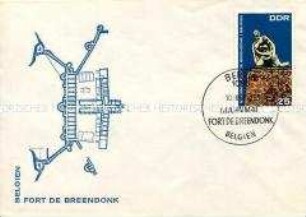 Ersttagsbrief mit Sondermarke von der KZ-Gedenkstätte Fort den Breendink