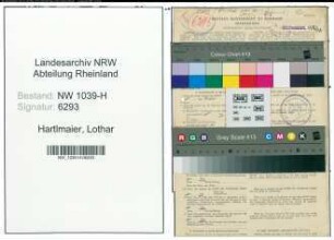Entnazifizierung Lothar Hartlmaier , geb. 23.06.1897 (Kaufmann)