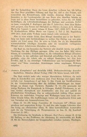 490-492 [Rezension] Atomare Kampfmittel und christliche Ethik