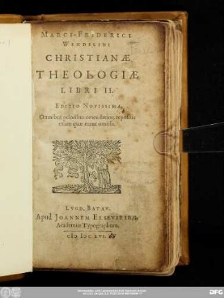 Marci-Friderici Wendelini Christianæ Theologiæ Libri II.