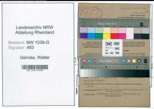 Entnazifizierung Walter Gericke , geb. 27.11.1903 (Polizist)