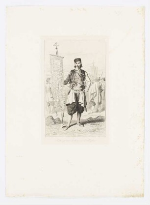 Prêtre portant la bannière de l’Eglise, Blatt 4 der Folge "Montenegro"