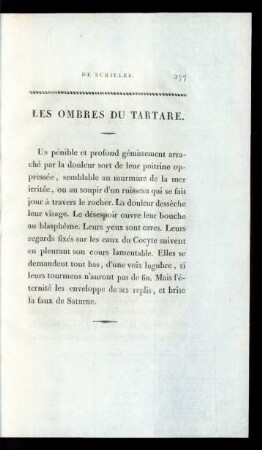 Les Ombres Du Tartare.