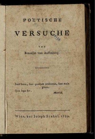 Poetische Versuche
