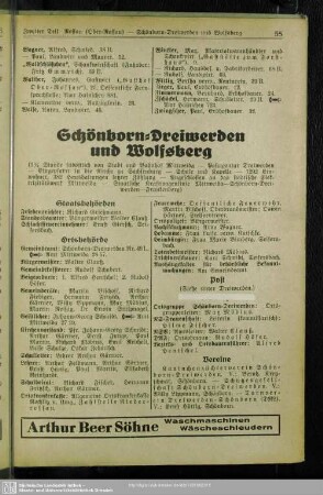 Schönborn mit Dreiwerden und Wolfsberg