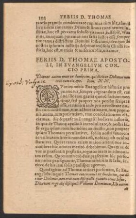 Feriis D. Thomae Apostoli, In Evangelium ...