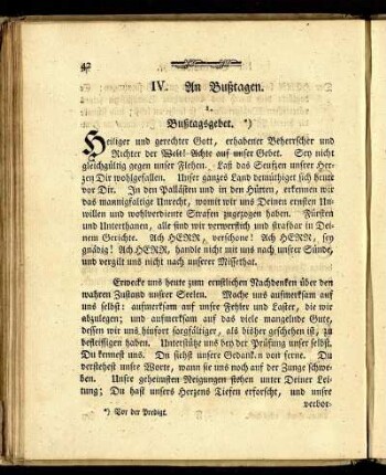 IV. An Bußtagen.