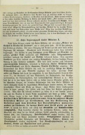 57. Letzte Regierungszeit Kaiser Wilhelms I.