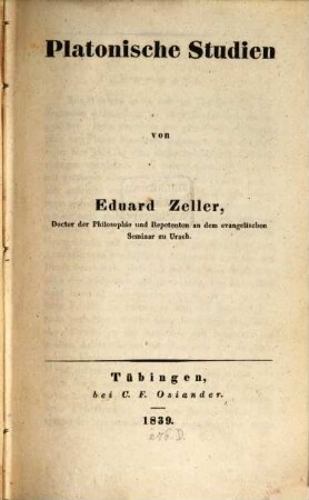 Platonische Studien