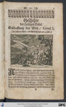 Catholischer Geschichtspiegel, Altes Testamentes.