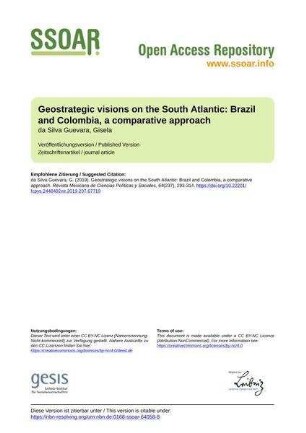 Geostrategic visions on the South Atlantic: Brazil and Colombia, a comparative approach