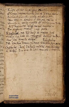 Spiegel mit handschriftlichen Notizen