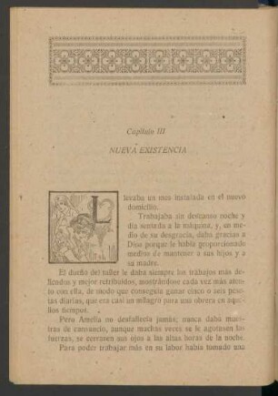 Capítulo III - Nueva existencia