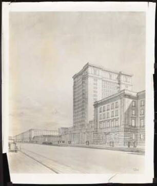 Monumentalgebäude, Berlin: Perspektivische Ansicht