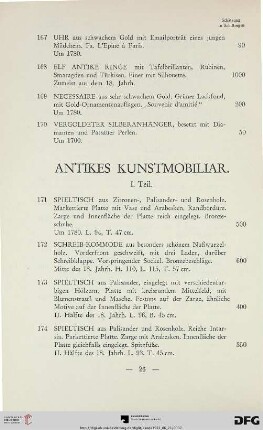 Antikes Kunstmobiliar (Nr. 171-192)
